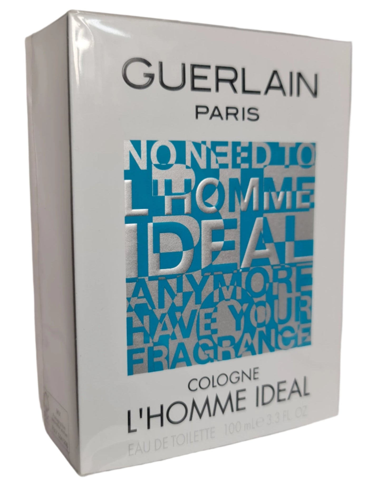 Second front angled photo of cologne box.