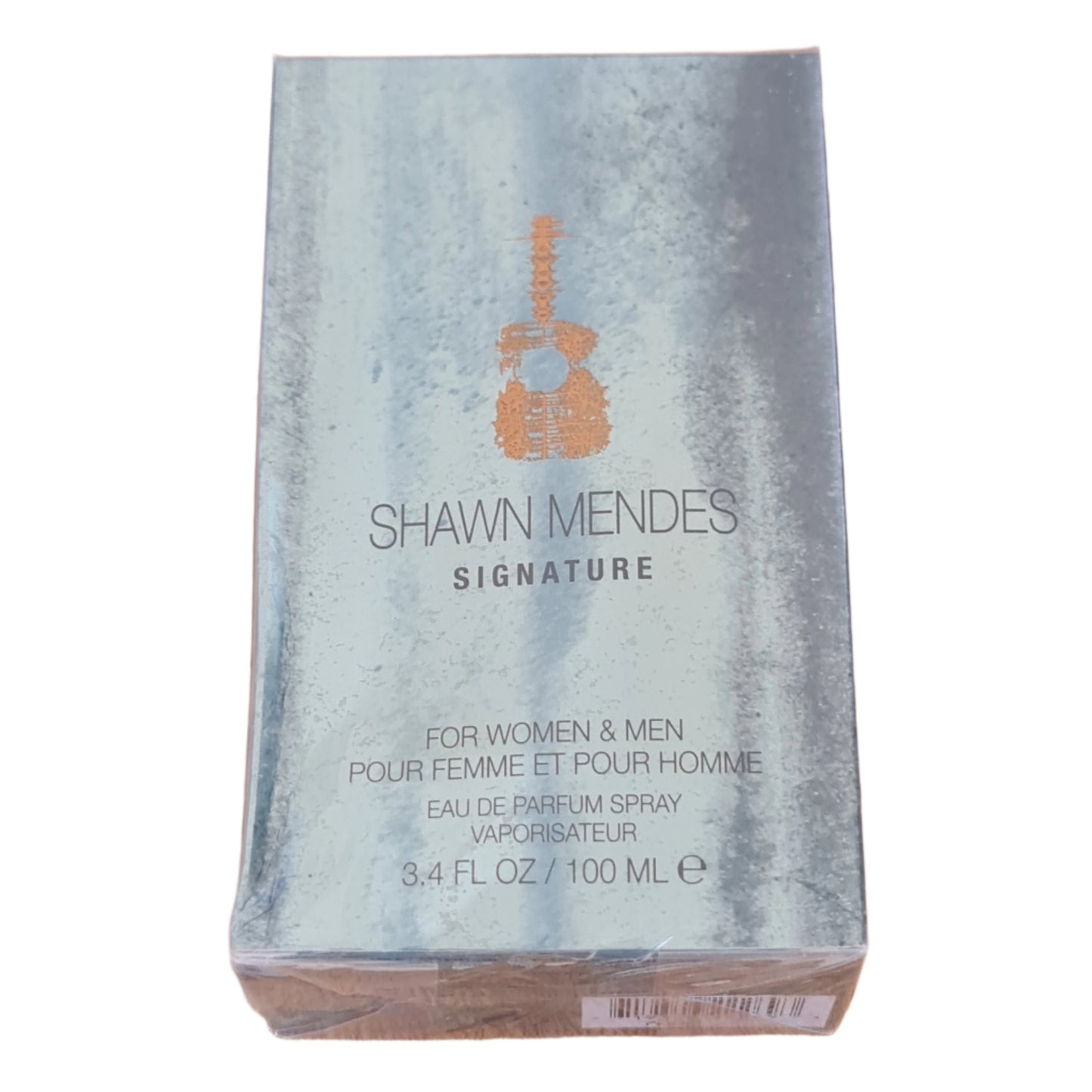 Fragrance box lying flat photo.