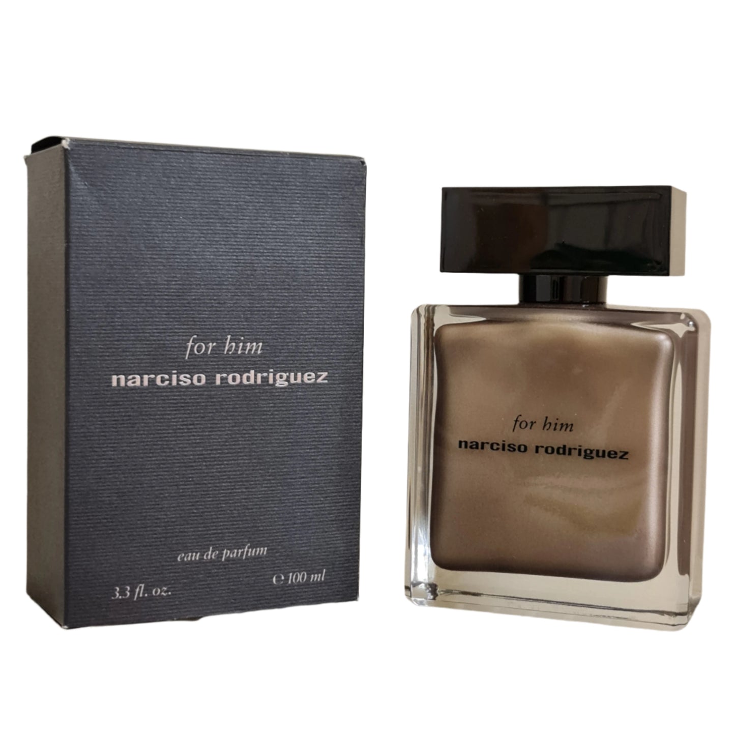 Perfume box and bottle at a angle photo.