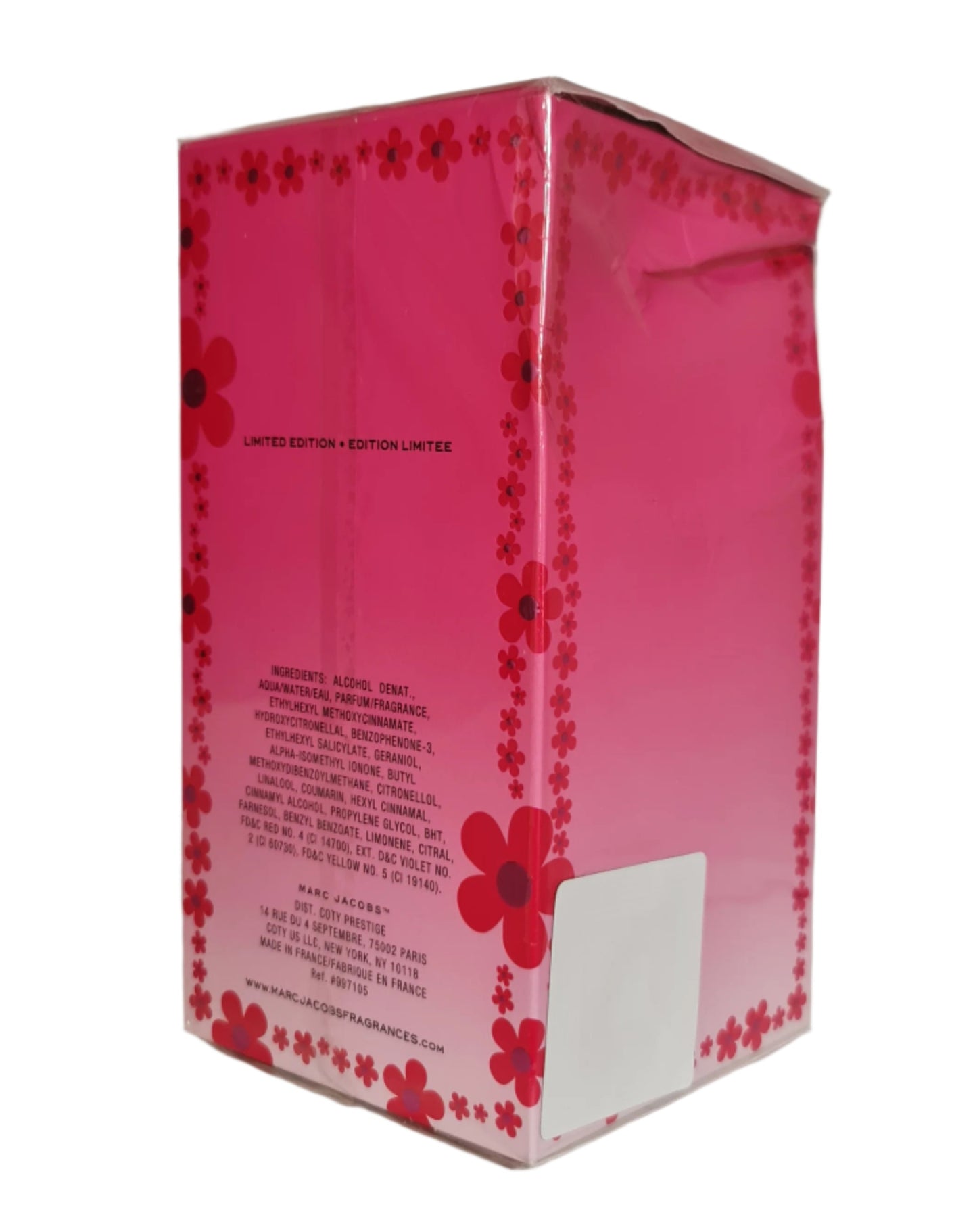 Back of perfume box.