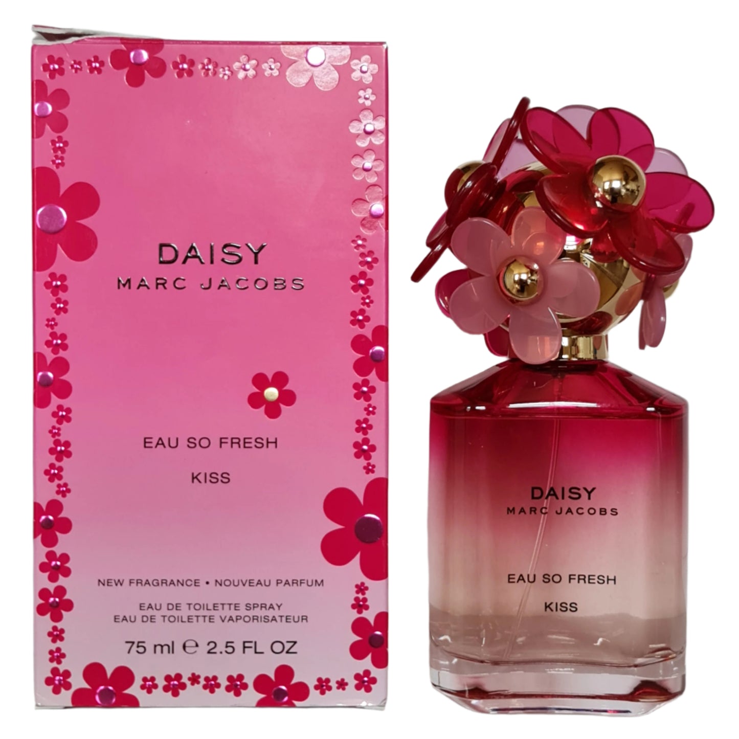 Perfume box and bottle side by side photo.