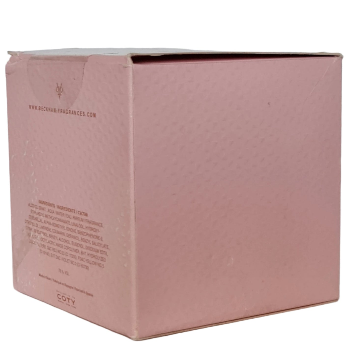 Two sides of perfume box.