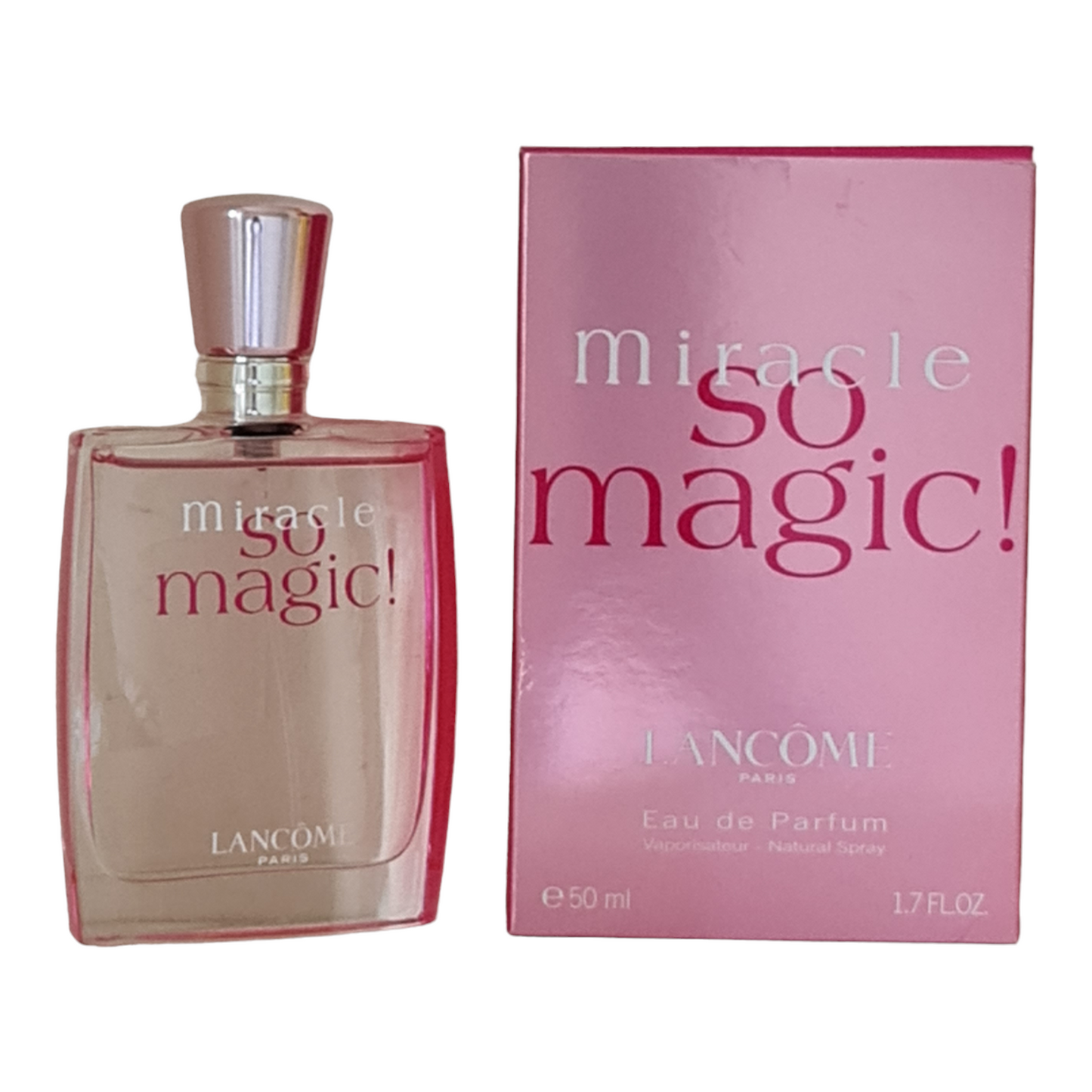 Lancome So Magic! Eau De Parfum 50ml. Photo of box and bottle, perfume, cologne, scent and fragrance.