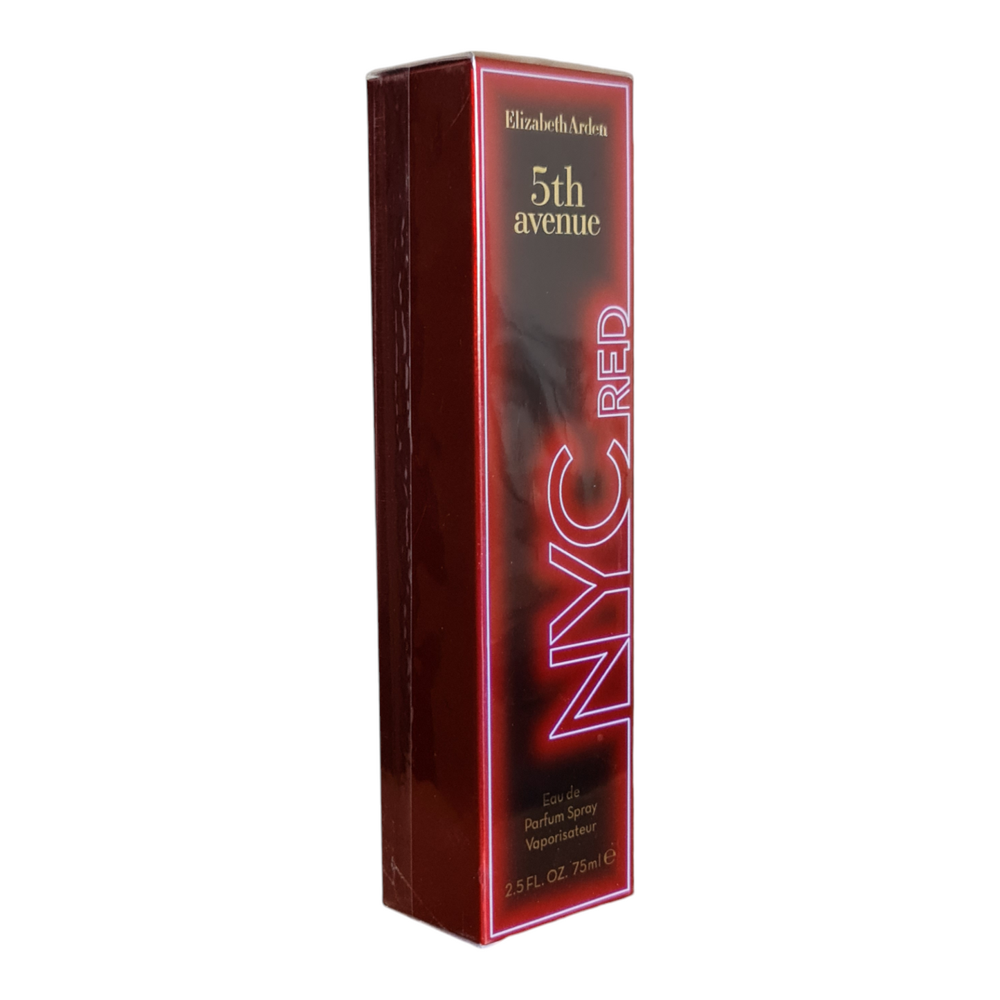 Elizabeth Arden 5th Avenue NYC Red Eau de Parfum 75ml. Photo two showing seal of perfume box.