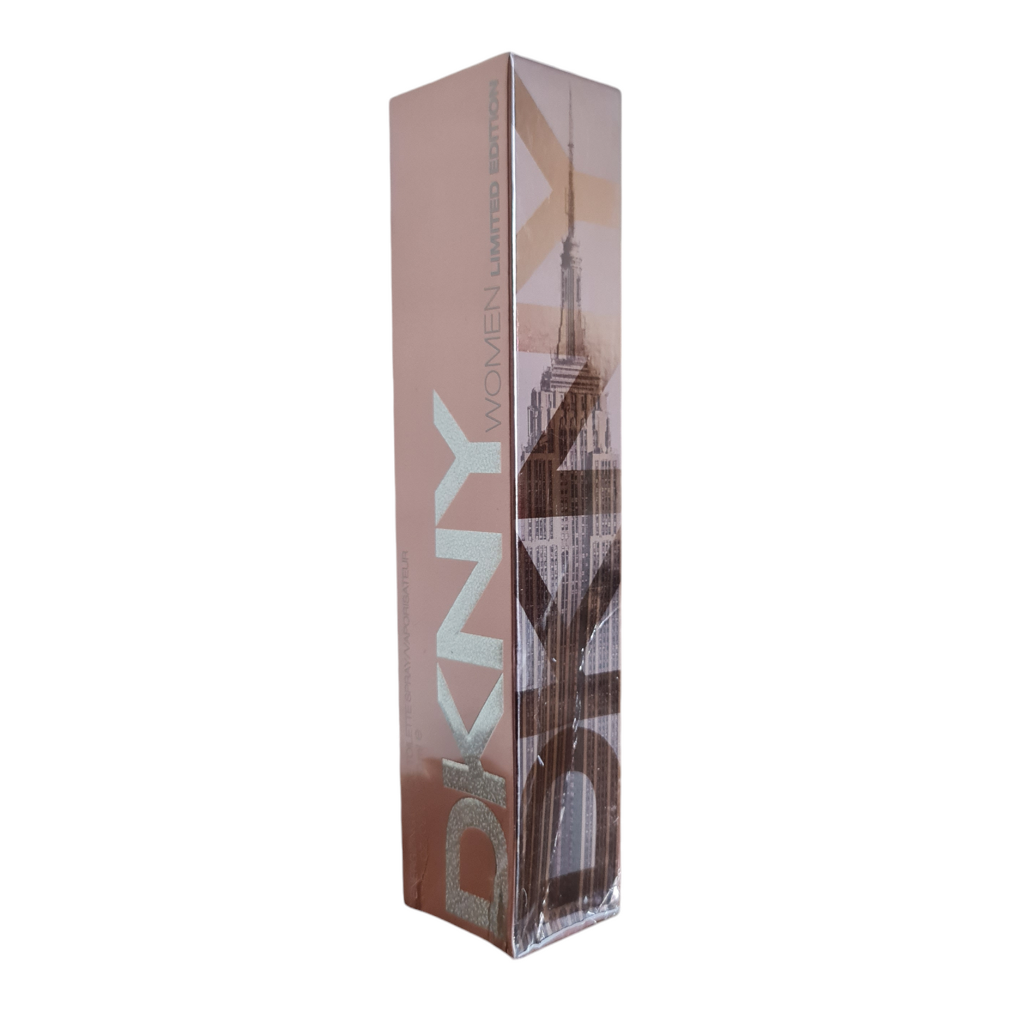 Angled photo of perfume box.