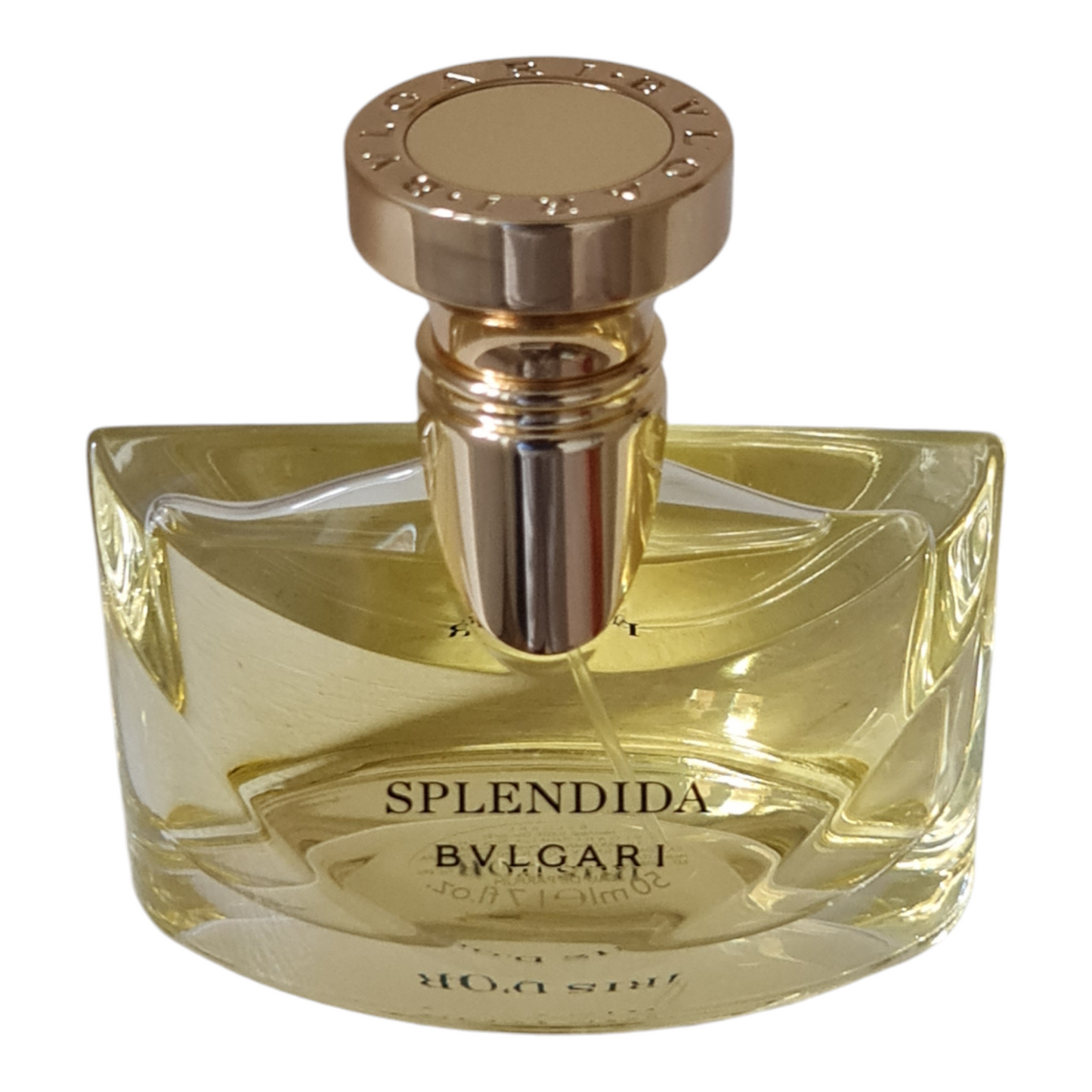 Perfume bottle by itself.