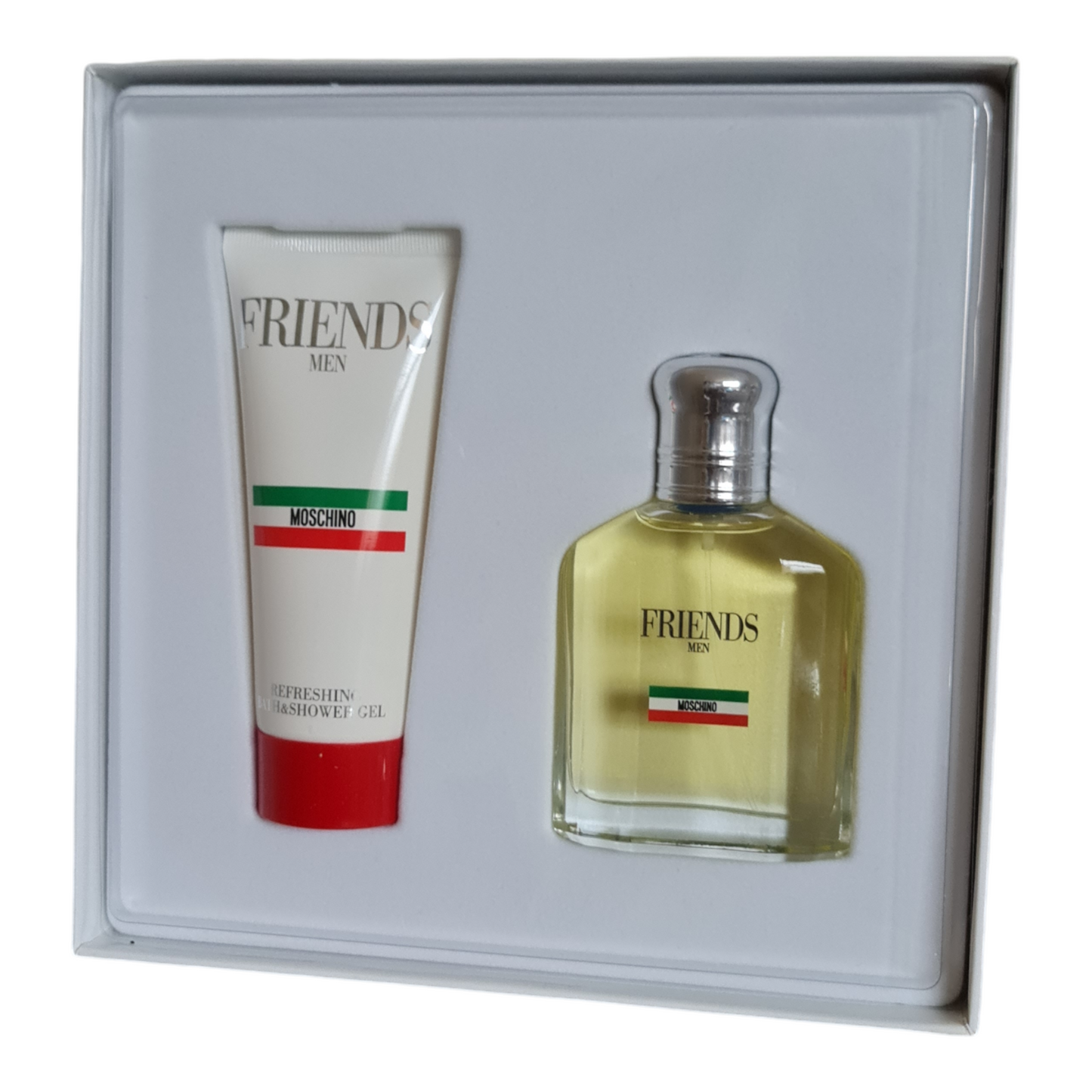 Friends Men Moschino. Photo showing internal of gift set.