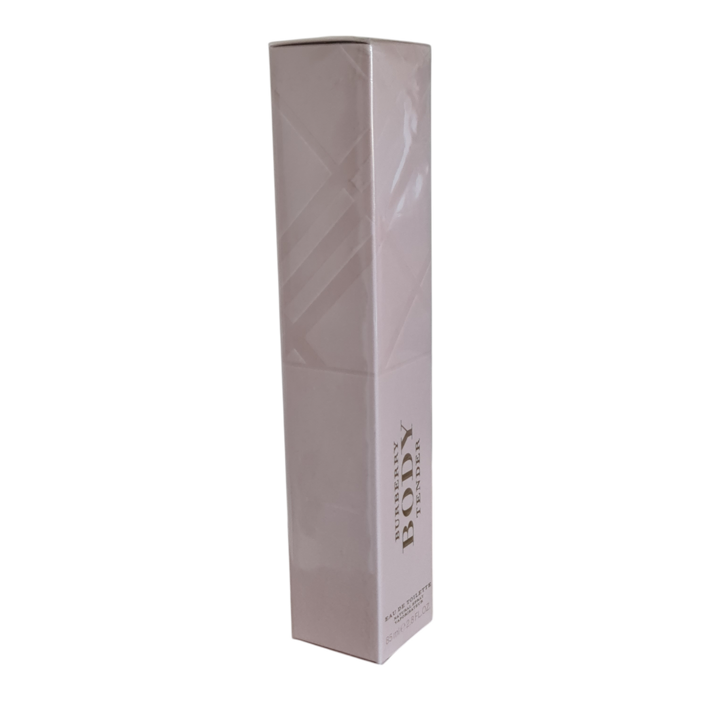 Angled photo of cologne box.