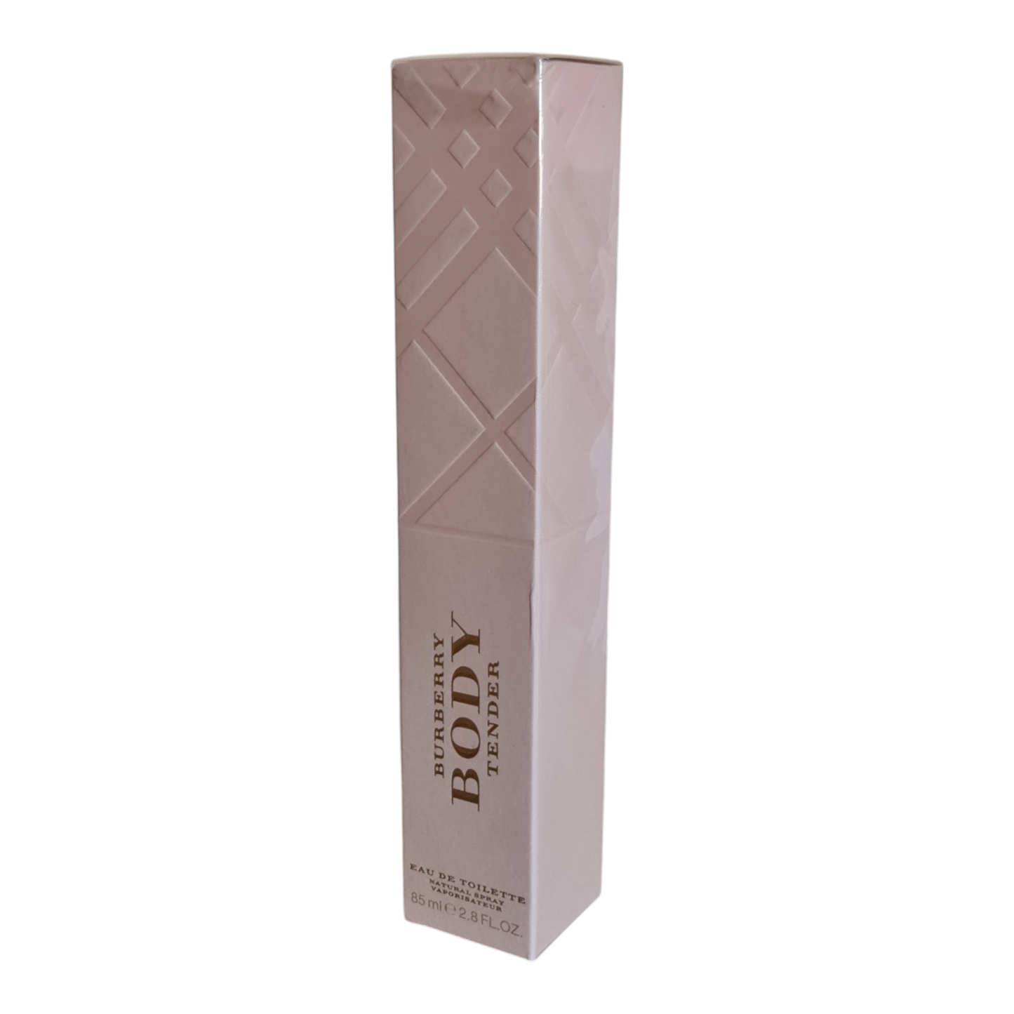 Burberry Body Tender Eau de Toilette 85ml. Perfume box upright photo.