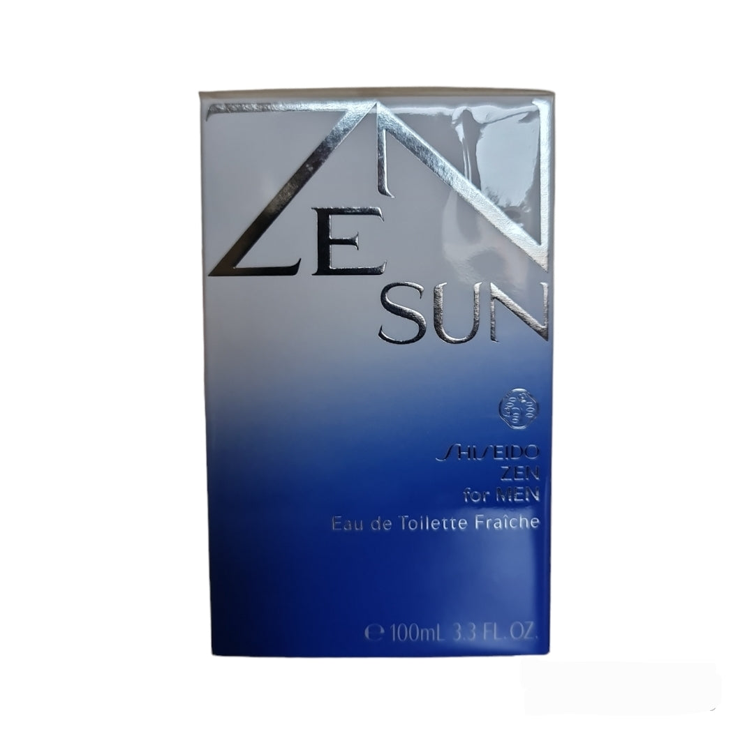 Shiseido Zen For Men Eau de Toilette Fraiche 100ml. Front photo, perfume, fragrance, cologne and scent.