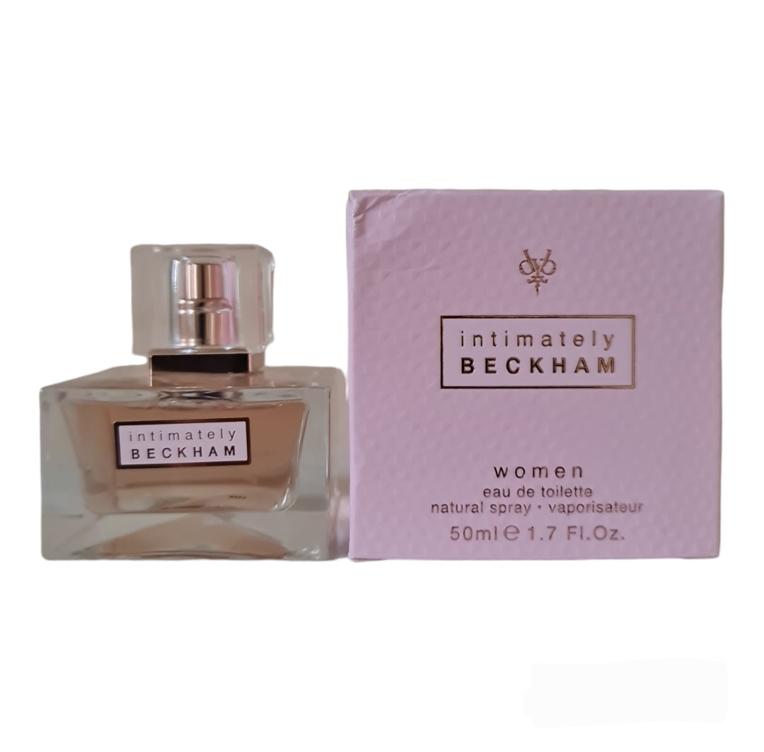 Intimately Beckham Eau de Toilette 50ml. Front photo, perfume, fragrance, scent and cologne.