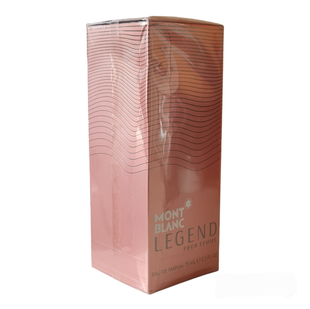 Mont Blanc Legend Eau De Parfum Pour Femme 75ml. Front photo of box, perfume, scent, cologne and fragrance.