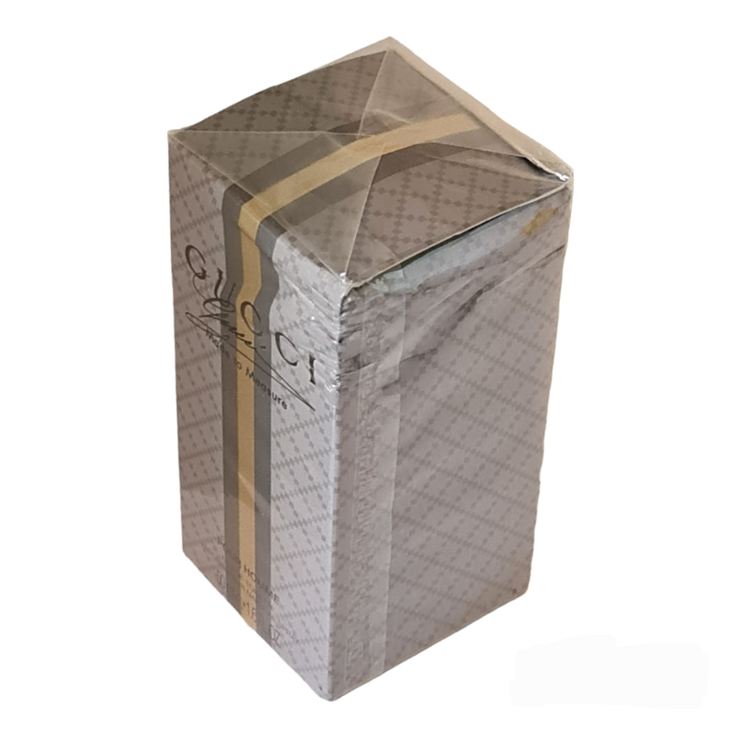 Gucci Made to Measure Pour Homme Eau De Toilette 50ml. Angled bird's eye veiw photo, perfume, scent, cologne and fragrance.