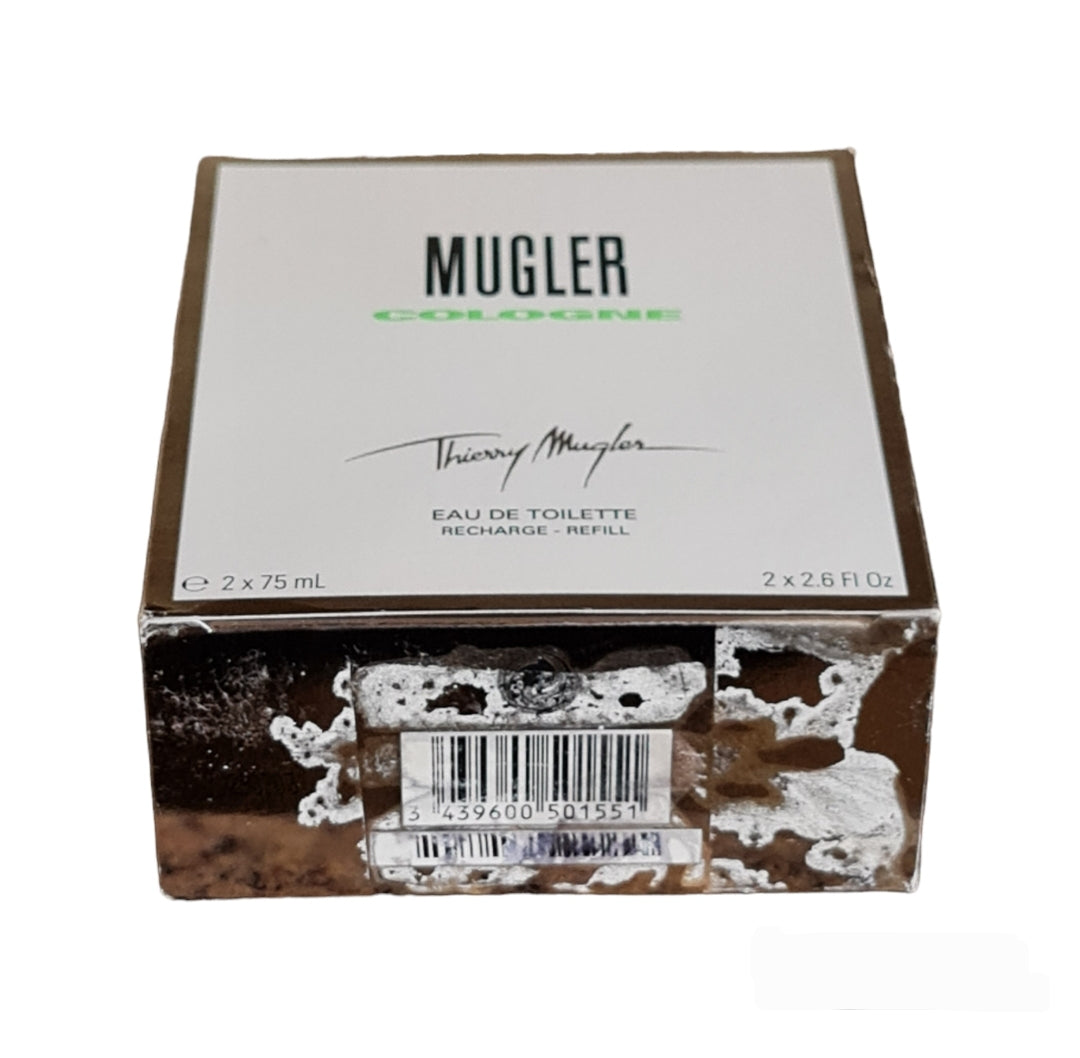 Mugler Cologne Eau de Toilette 150ml Recharge Refill. Photo showing soiled perfume box base.