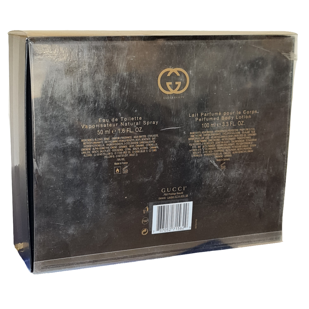 Back of sleeve showing what is in the gift box.
