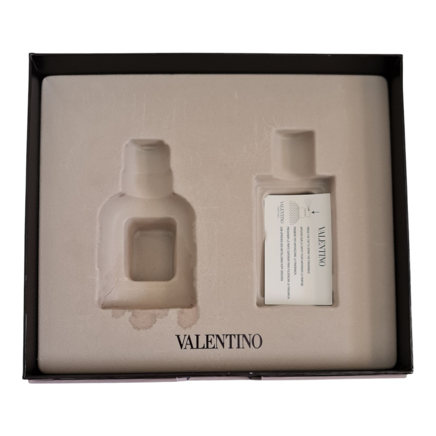 Internal of box without bottles.