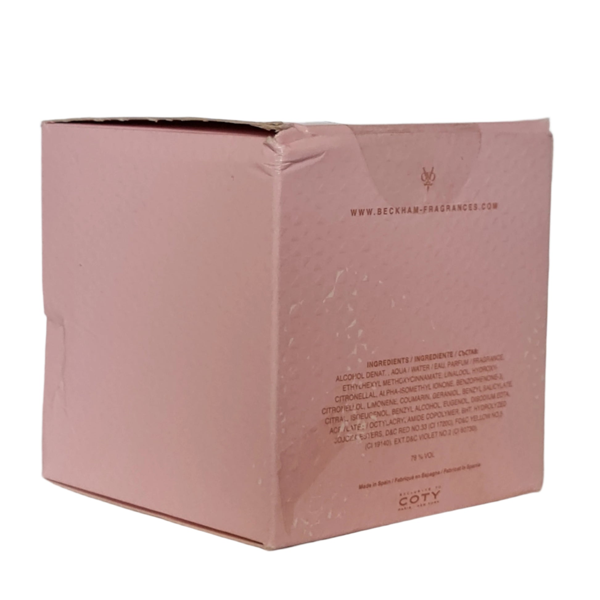 Two sides of perfume box.