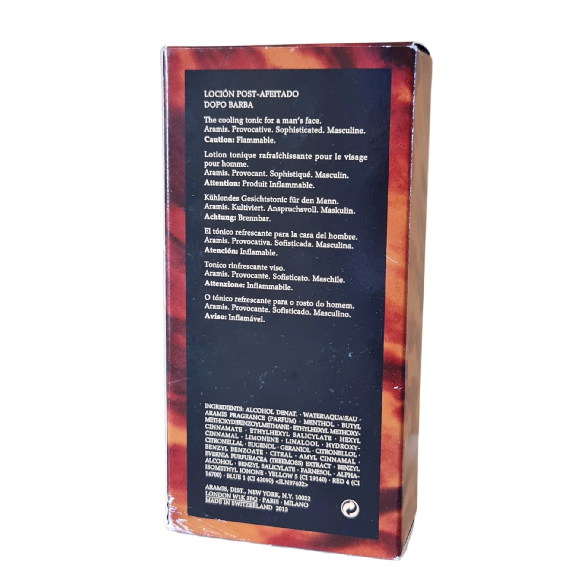 Back of perfume box.