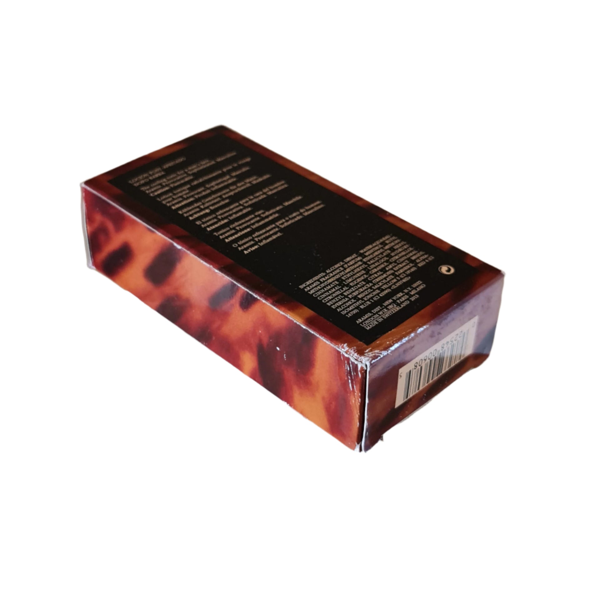 Perfume box lying flat photol.