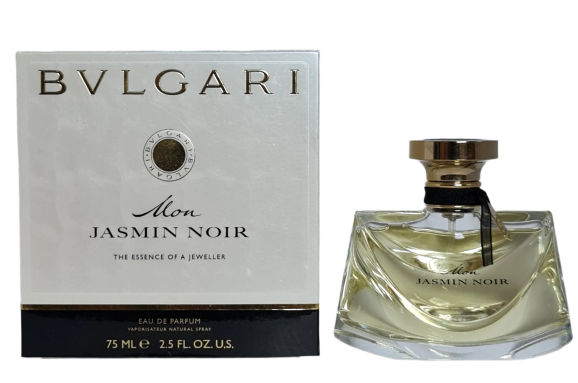 Perfume box and bottle side by side photo.