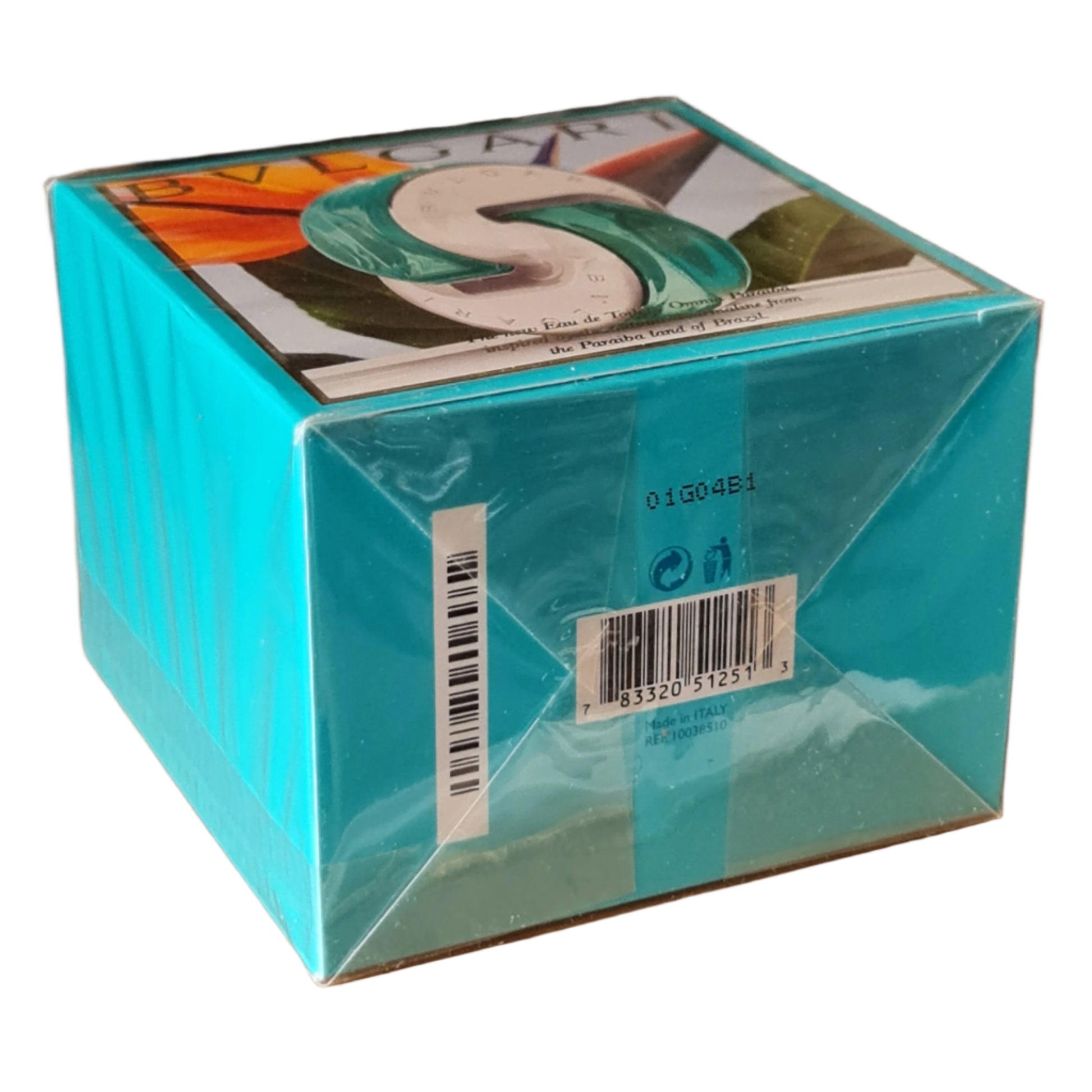 Bvlgari Omnia Paraiba Eau de Toilette 65ml. Vintage 2016 Batch.Photo showing base of box.
