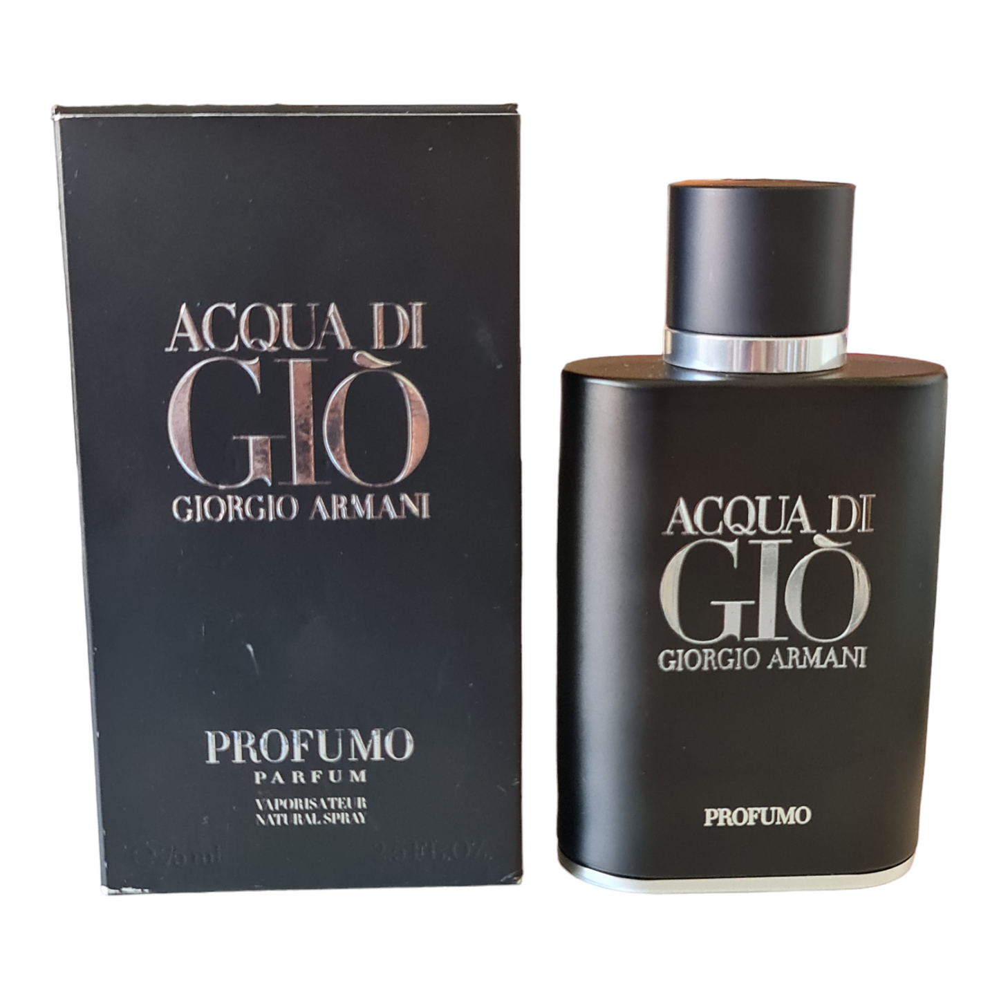 Giorgio Armani Acqua di Gio Profumo 75ml (magnetic cap). Imperfect Unsealed Box. See Description.