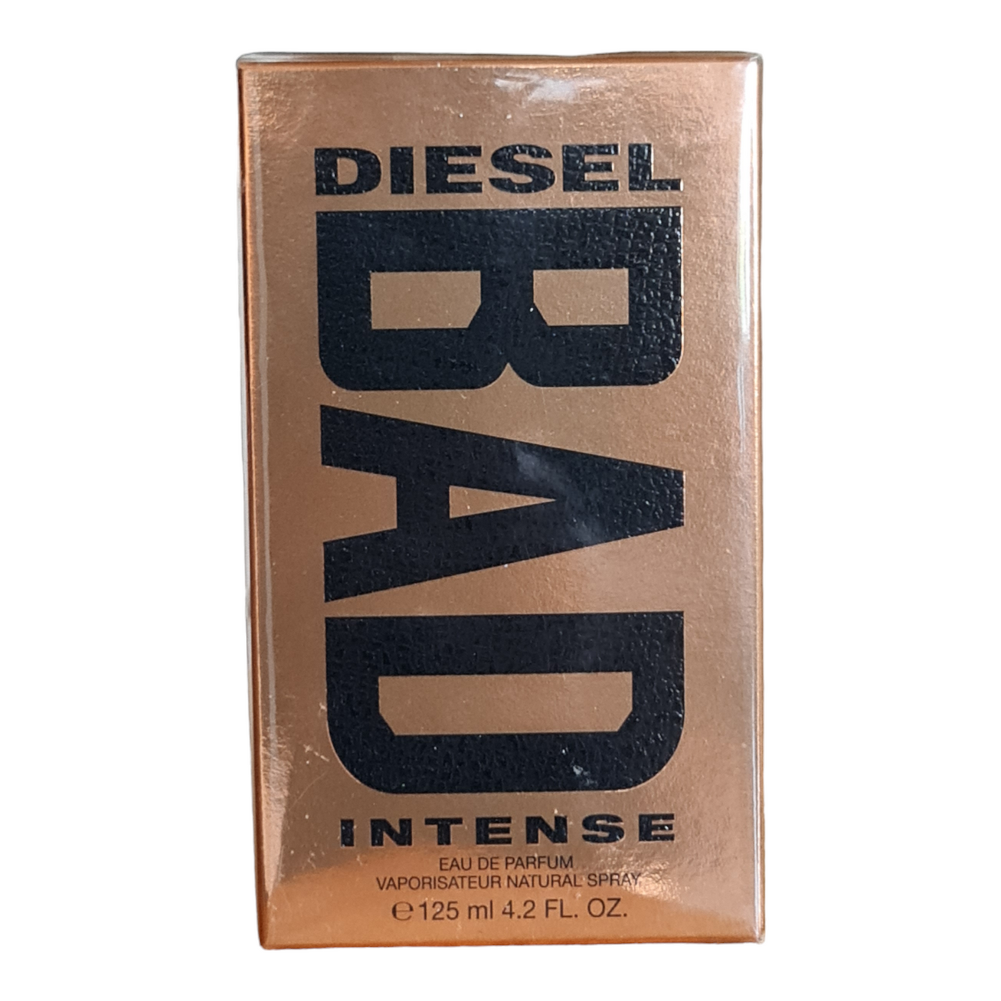 Diesel Bad Intense Eau De Parfum 125ml. Front photo, perfume, cologne, fragrance and scent.