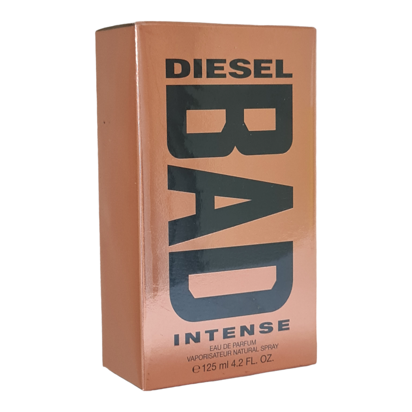 Diesel Bad Intense Eau De Parfum 125ml. Angled photo, perfume and cologne.