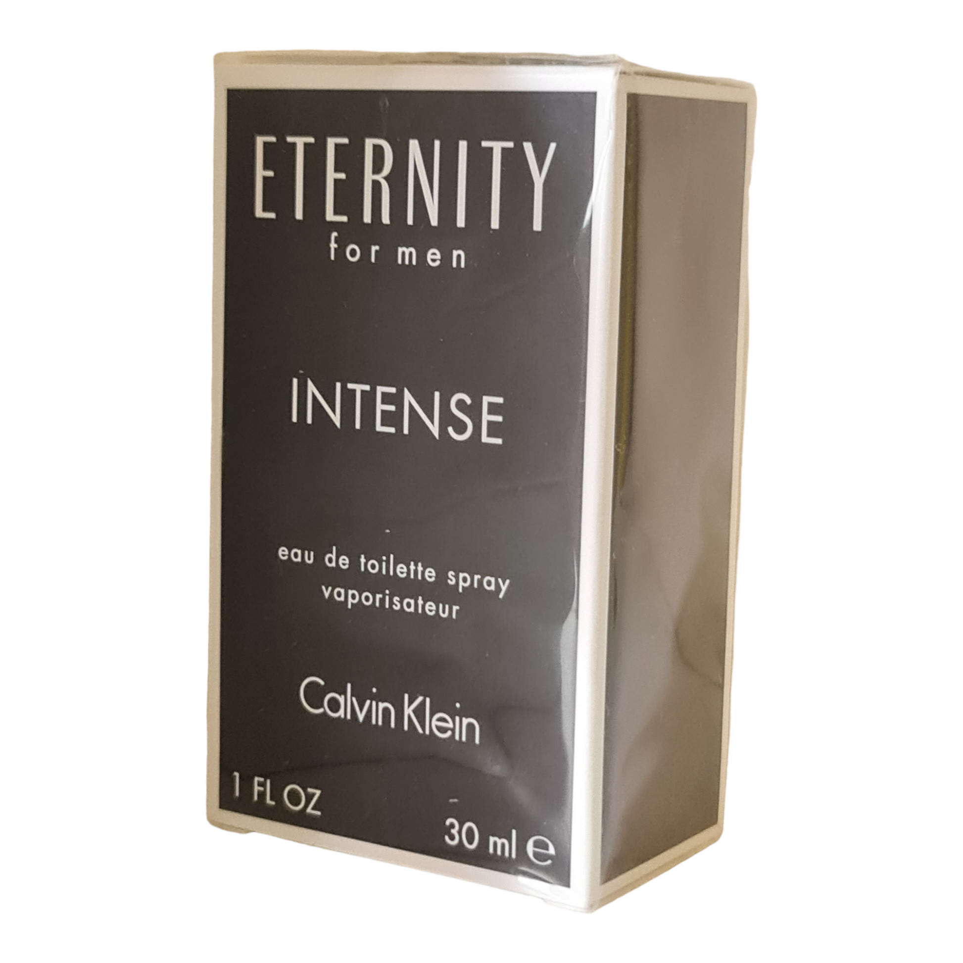 Calvin Klein Eternity Intense Eau De Toilette 30ml. Front angled photo, perfume, cologne, scent and fragrance.