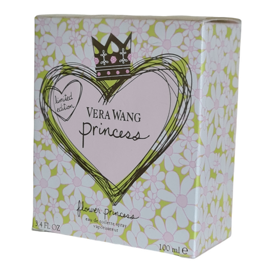 Vera Wang Flower Princess Limited Edition Eau De Toilette. Front angled photo of perfume box. 