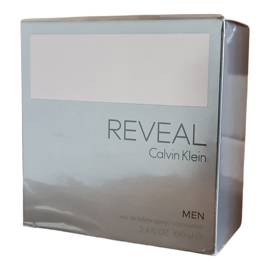 Calvin Klein Reveal Eau De Toilette 100ml, Front angled photo of perfume box.