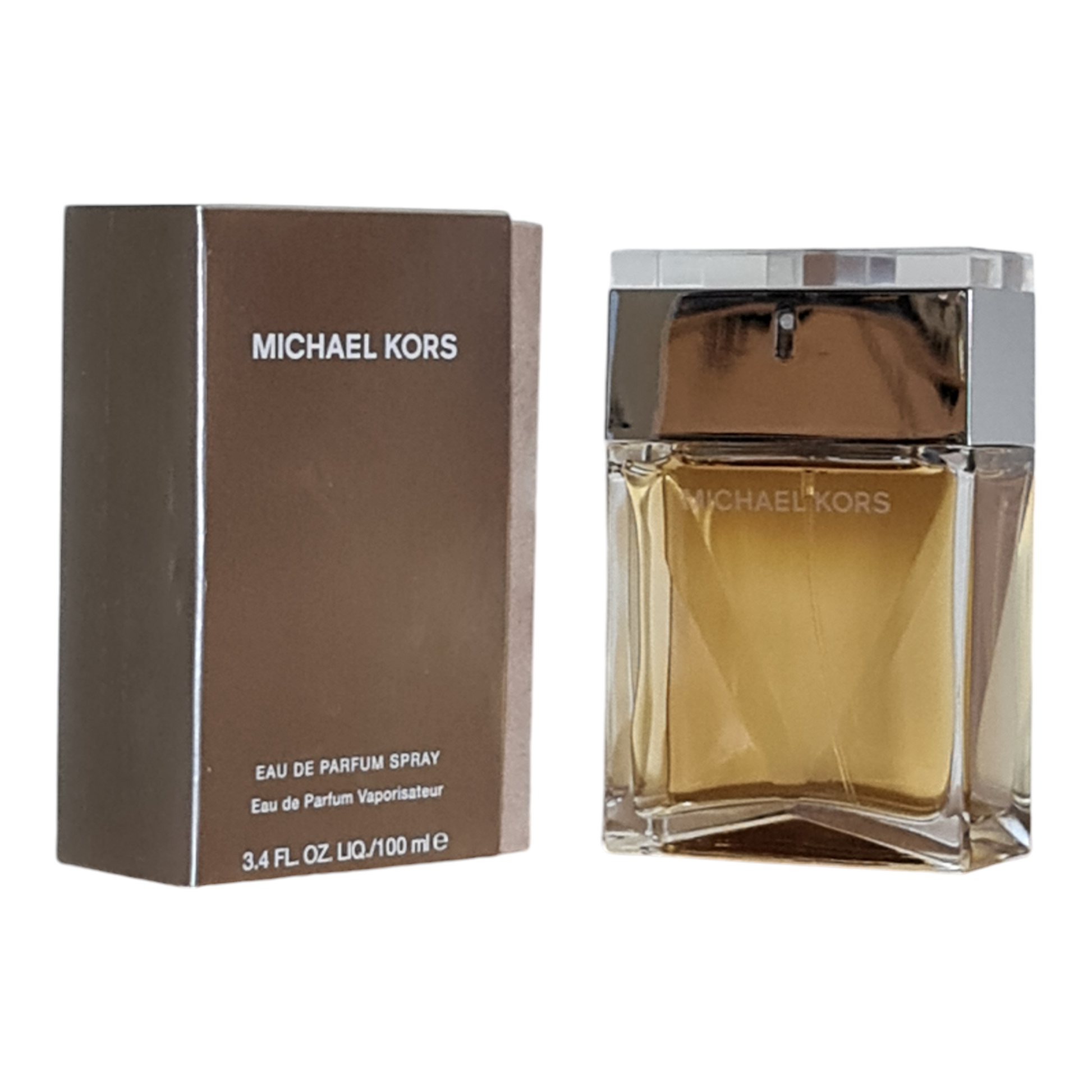 Michael Kors by Michael Kors Eau de Parfum 100ml. Unsealed bottle. Perfume box and bottle side by side.