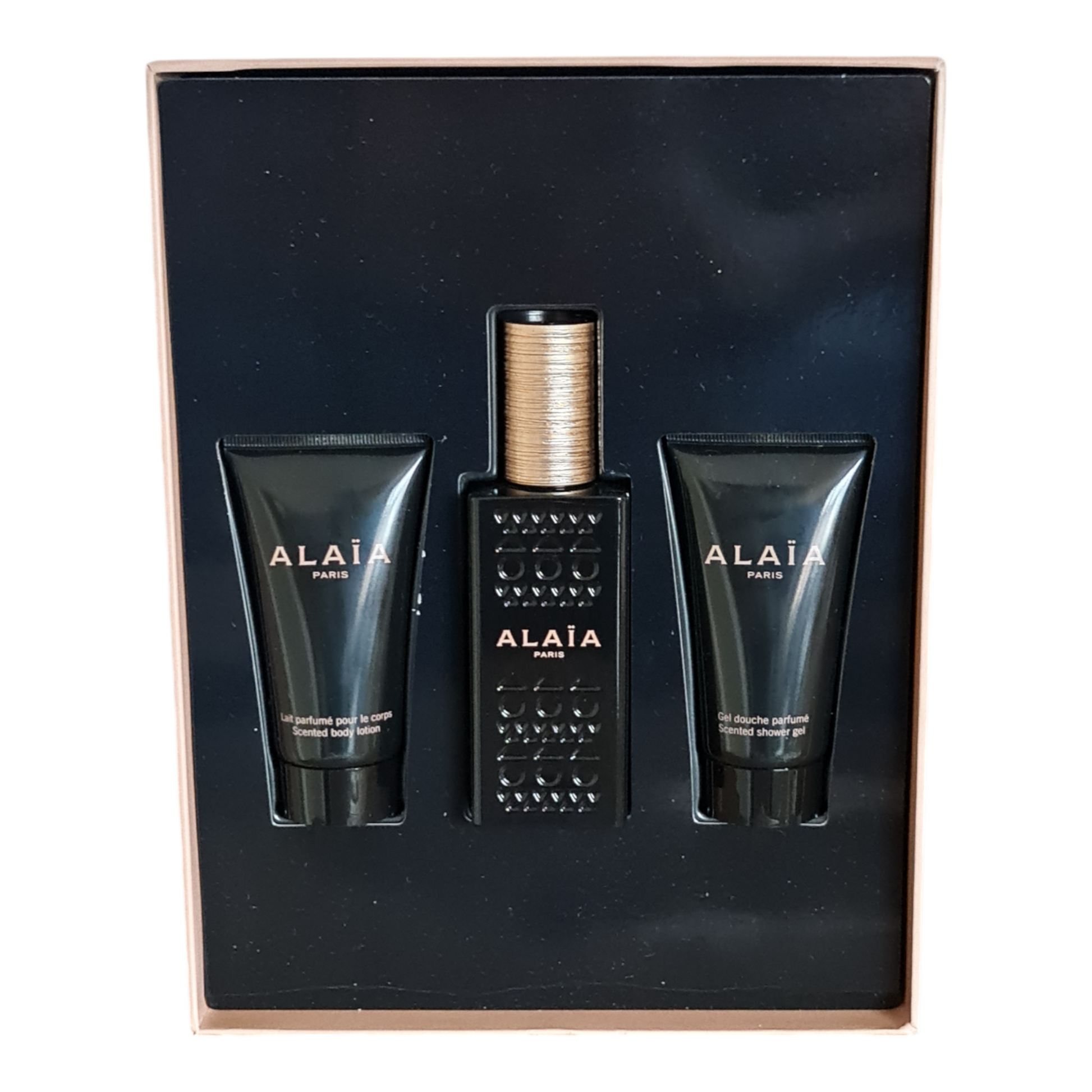 Alaia Paris Eau De Parfum 50ml Gift Set. Photo with lid off.