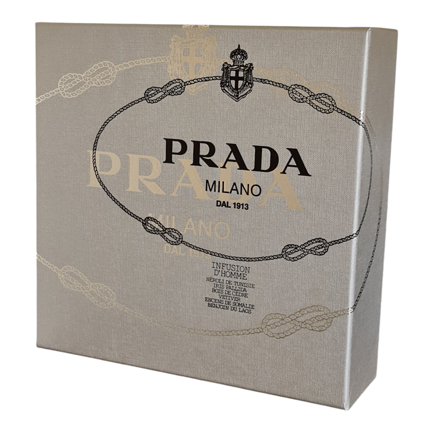 Prada Infusion D'Homme Eau de Toilette 3 piece gift set. Imperfect Unsealed Box. See Description.