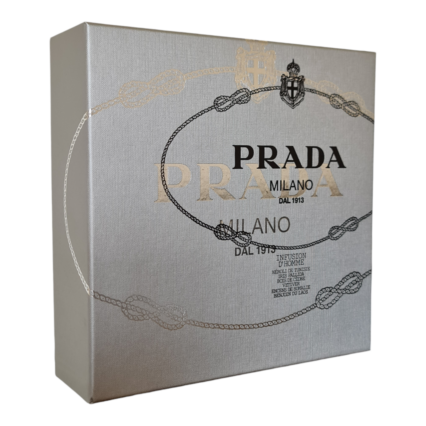 Prada Infusion D'Homme Eau de Toilette 3 piece gift set. Imperfect Unsealed Box. See Description.