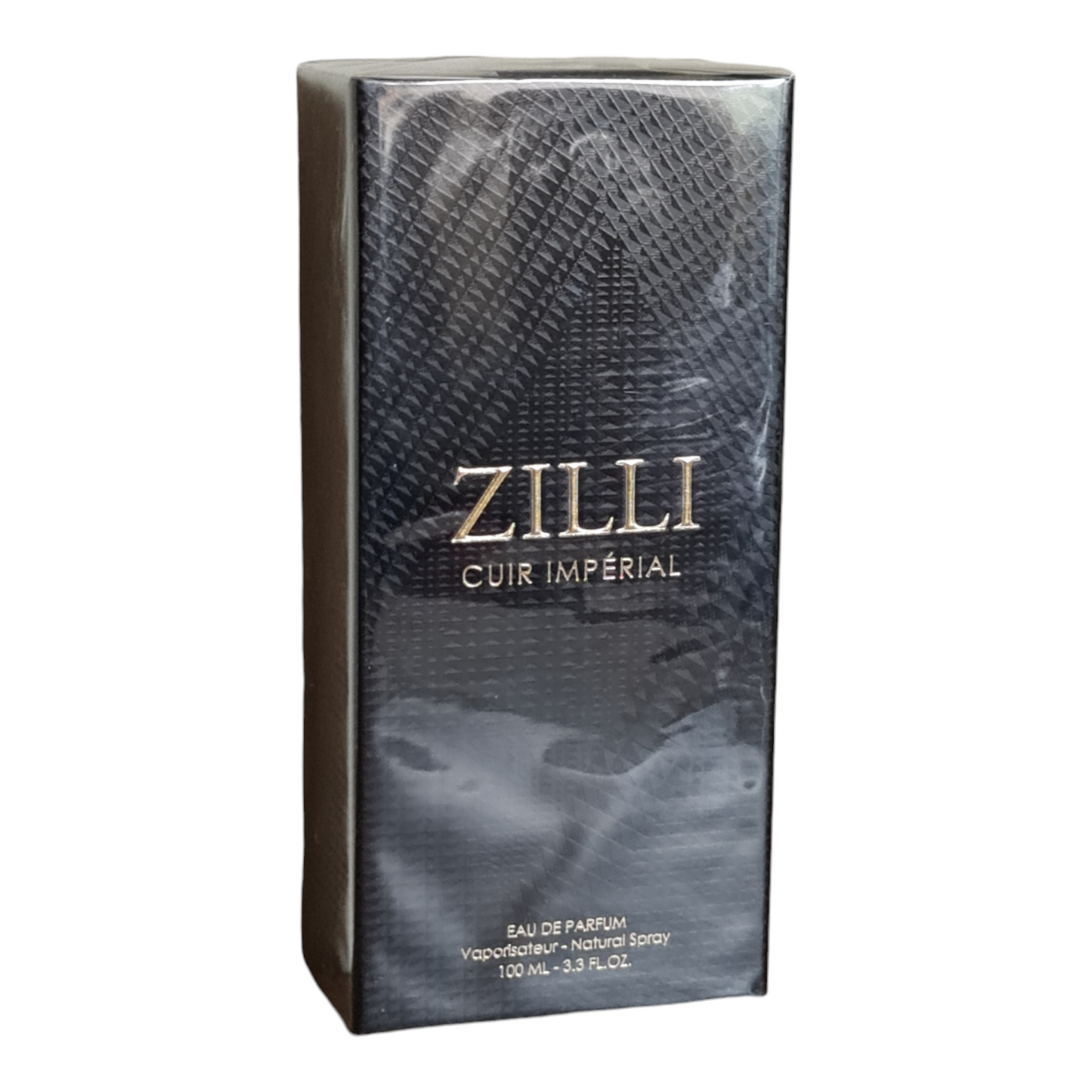 Zilli Cuir Imperial Eau De Parfum 100ml perfume box at a angle photo.