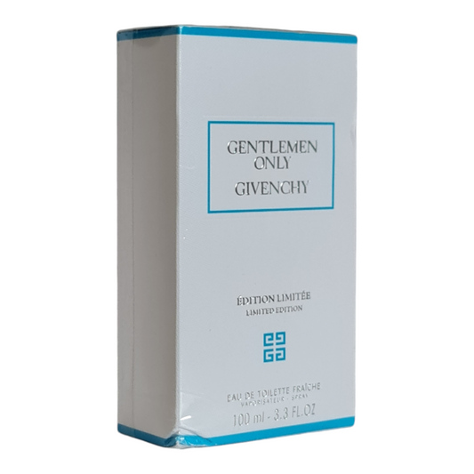 Givenchy Gentleman Only Limited Edition Eau De Toilette 100ml. Front angled photo of perfume box.