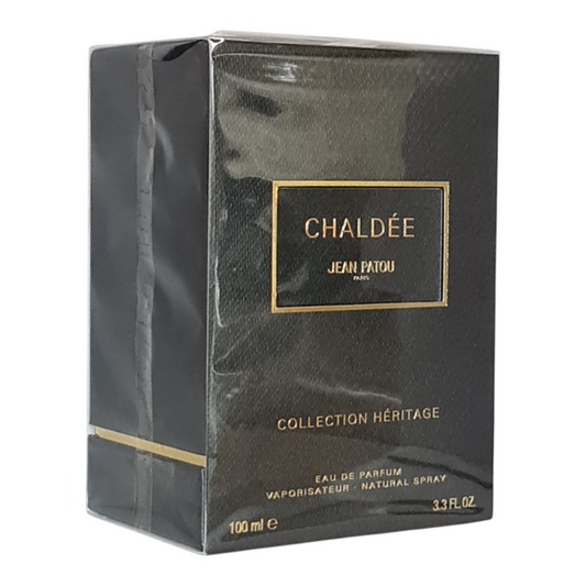 Jean Patou Chaldee Collection Heritage Eau de Parfum 100ml. Front angled photo one.