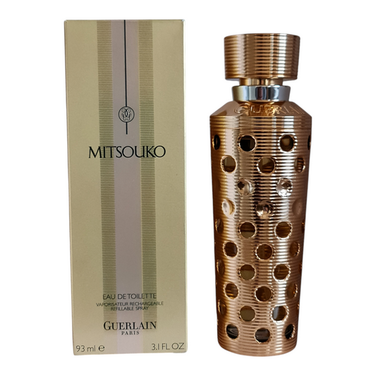 Guerlain Mitsouko EDT 93ml Rechargeable Refillable Spray. Box and perfume together photo.