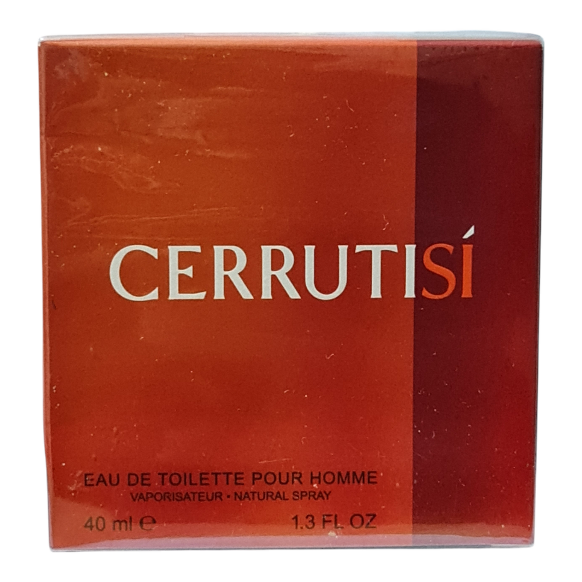 CerrutiSi Eau de Toilette Pour Homme 40ml. Front photo of perfume box.