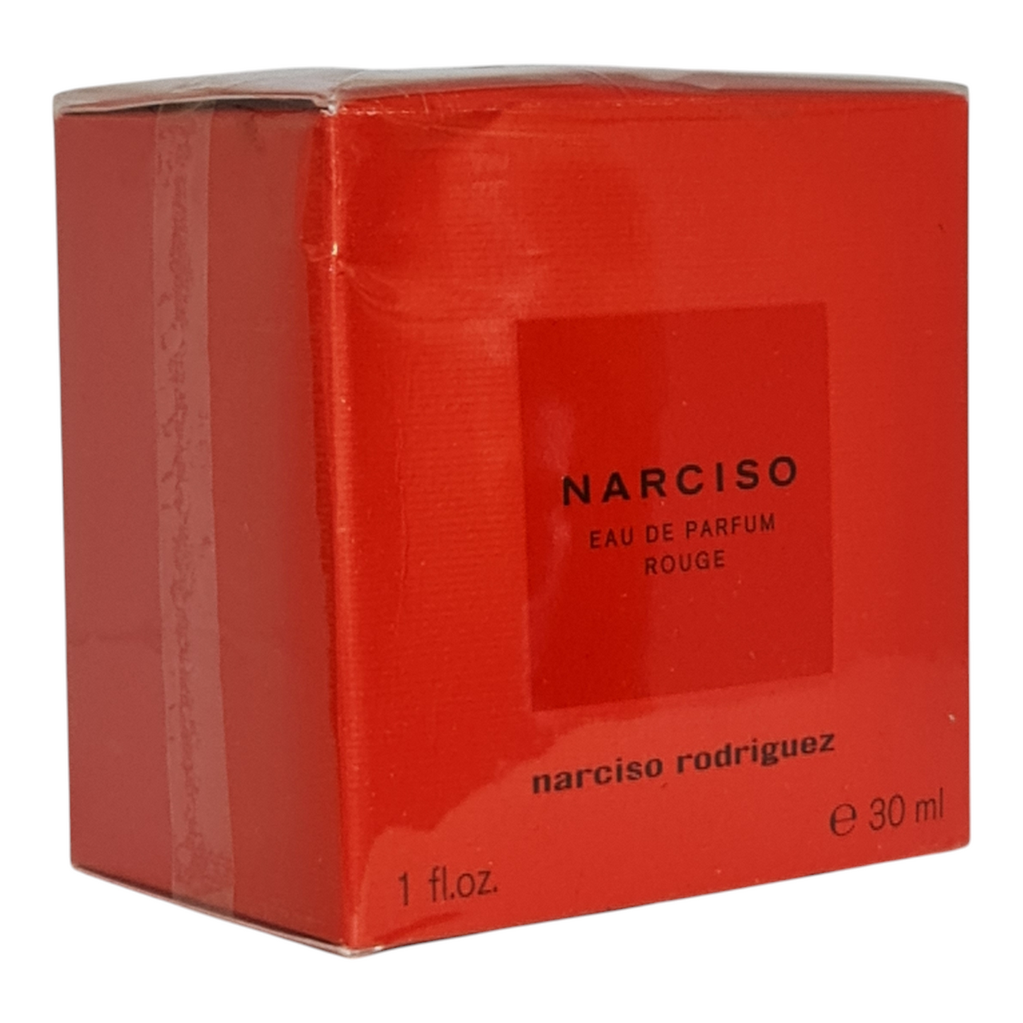 Narciso Rodriguez Rouge  Eau De Parfum 30ml. Front angled photo of perfume box.