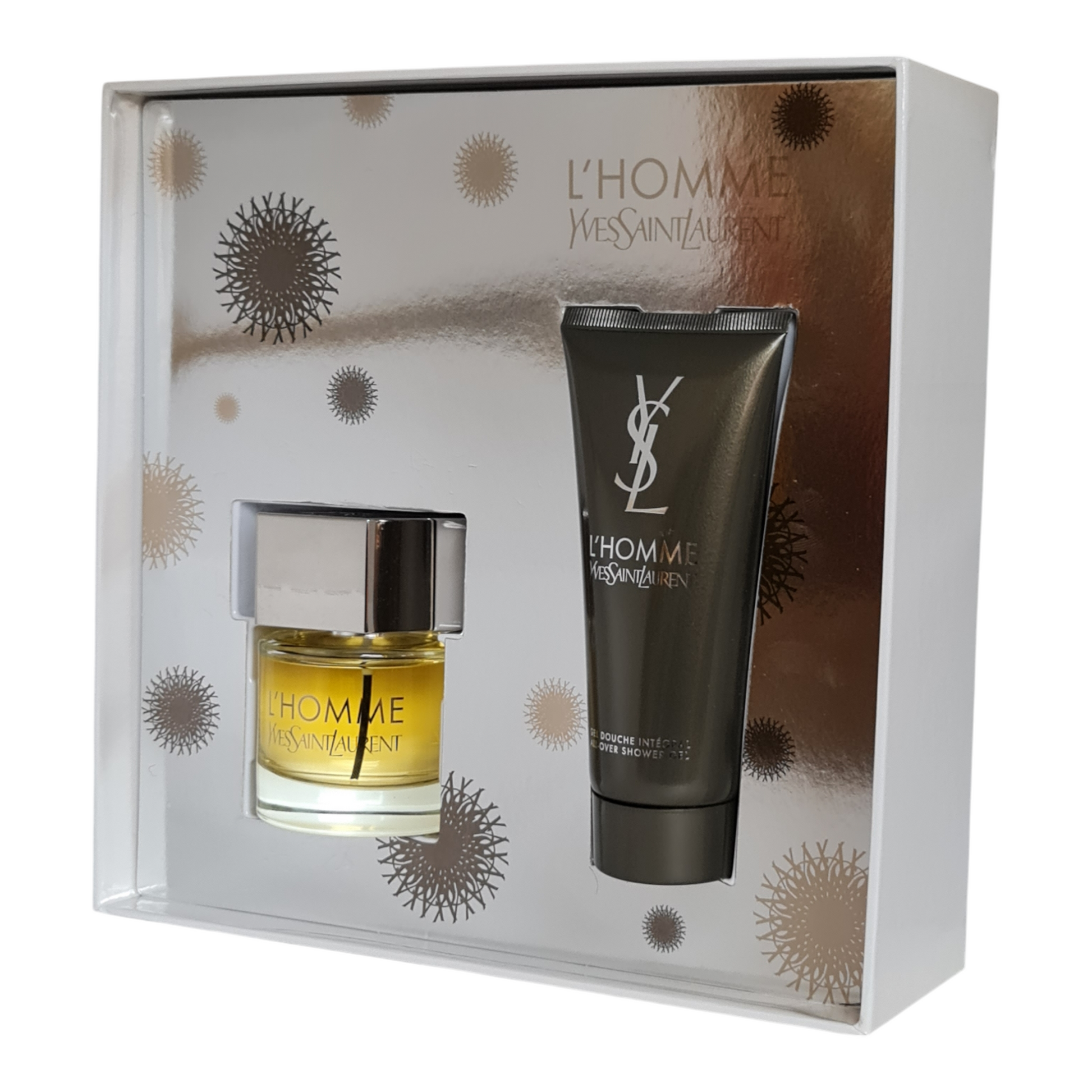 Yves Saint Laurent L'Homme Eau de Toilette 60ml. Vintage. See description. Angled photo of internal of gift set.