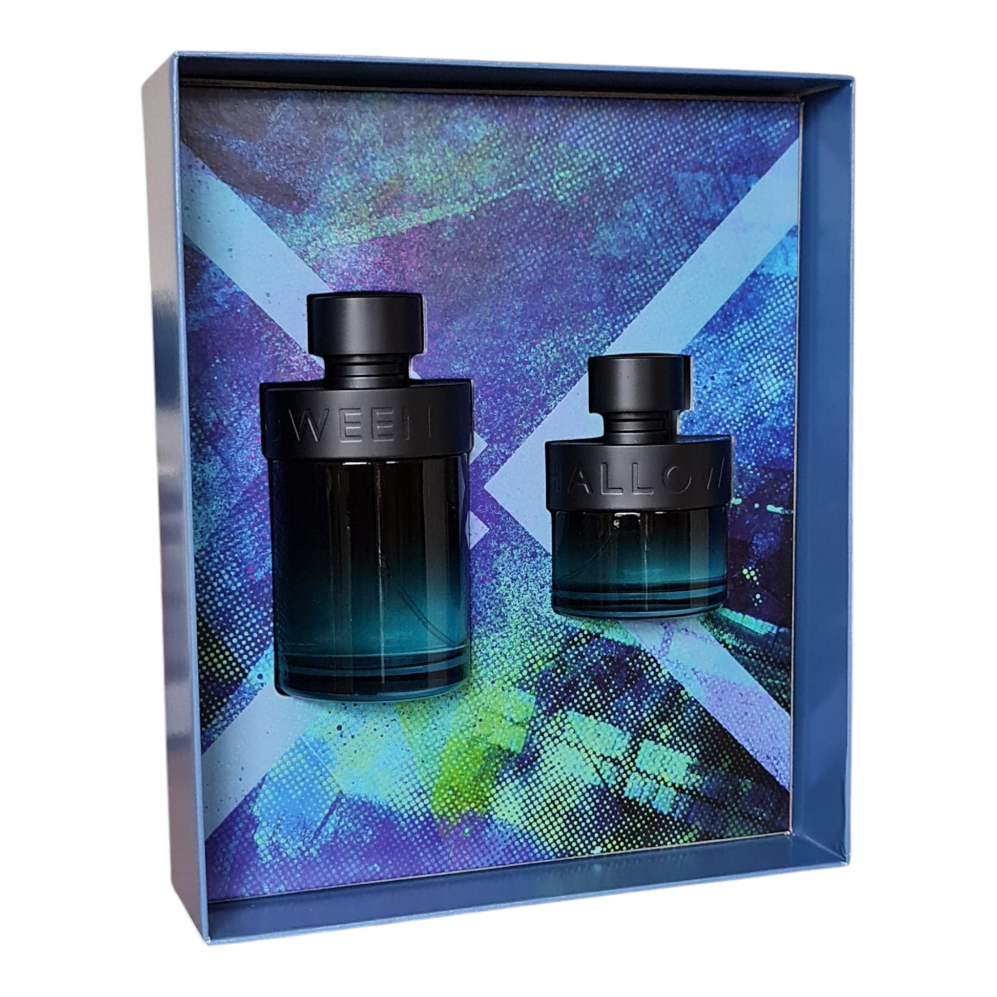 Halloween Man X Eau de Toilette 125ml Gift Set. Photo showing internal of cologne gift set.