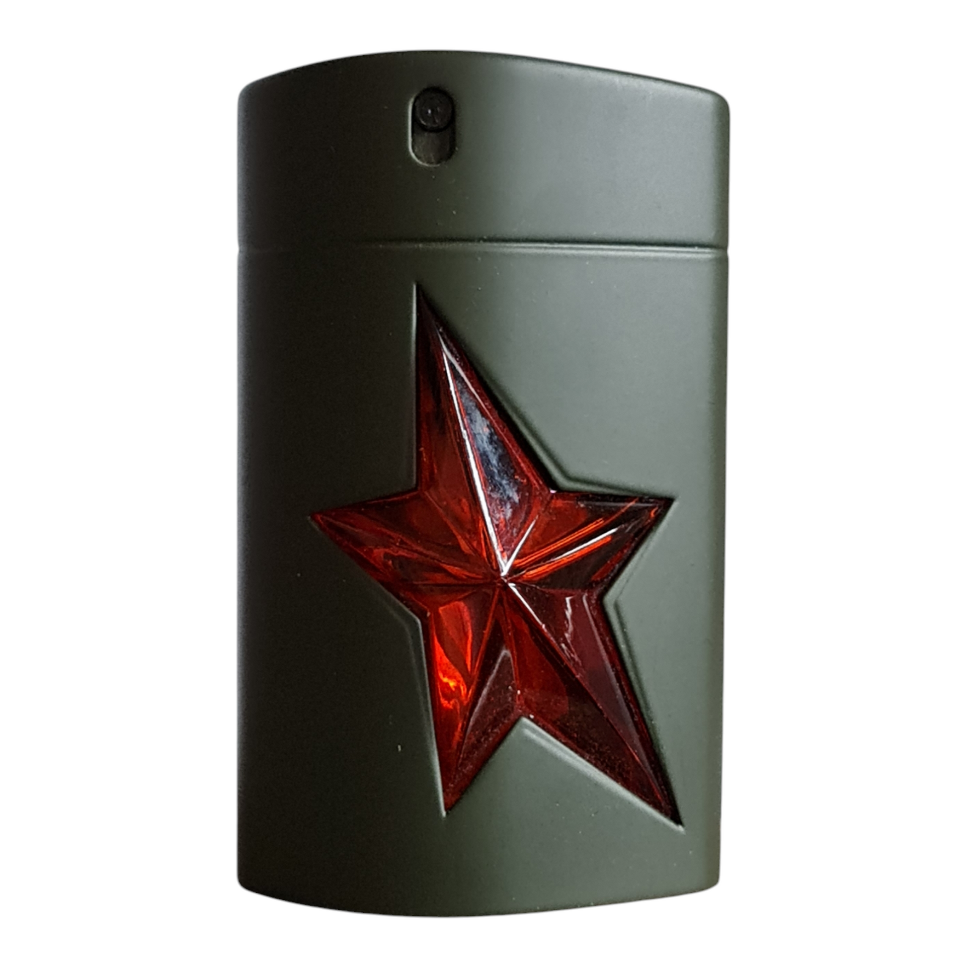 Thierry Mugler B*Men Eau de Toilette 100ml. Used Metal facet. Photo showing the front of the perfume bottle facet.