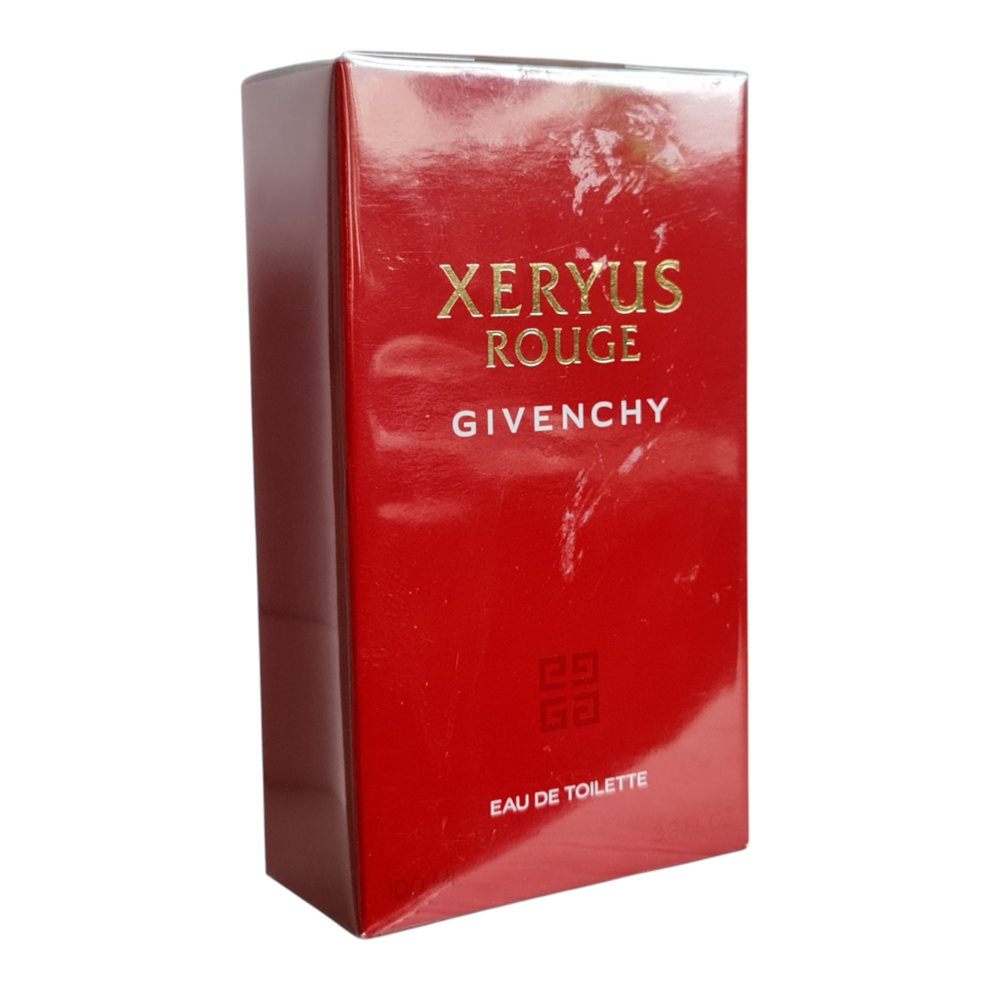 Givenchy Xeryus Rouge Eau De Toilette 100ml. Front angled photo of perfume box.