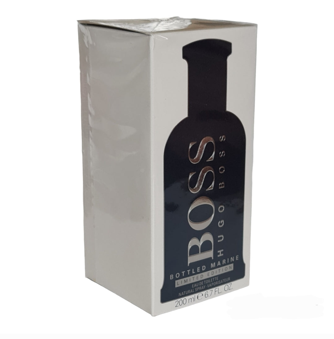 Hugo Boss Boss Bottled Marine Eau de Parfum 200ml. Limited Edition. Perfume and fragrance.Angled  Image.