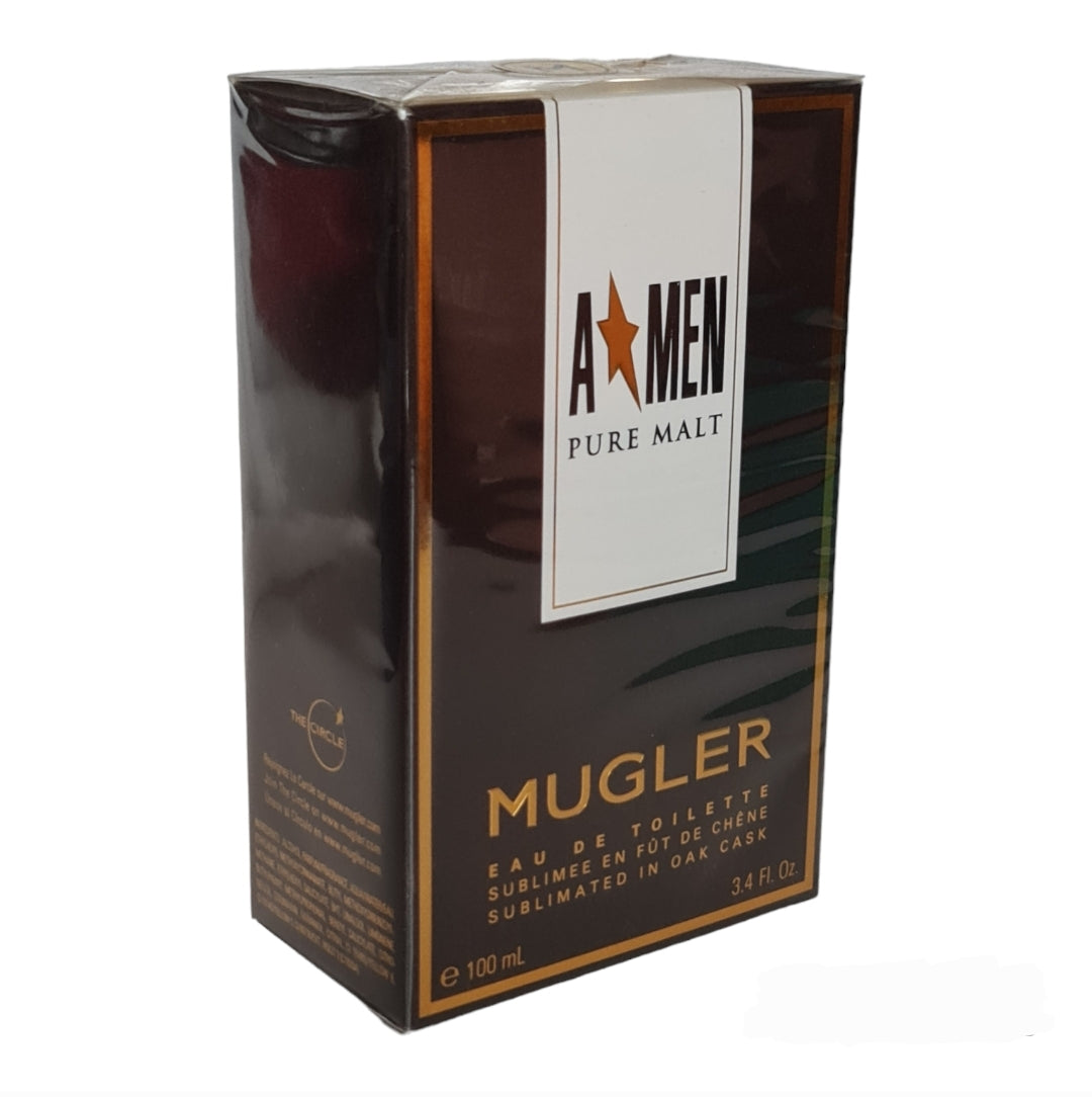 Mugler Pure Malt Eau de Toilette 100ml. Perfume and fragrance. Angle Image.