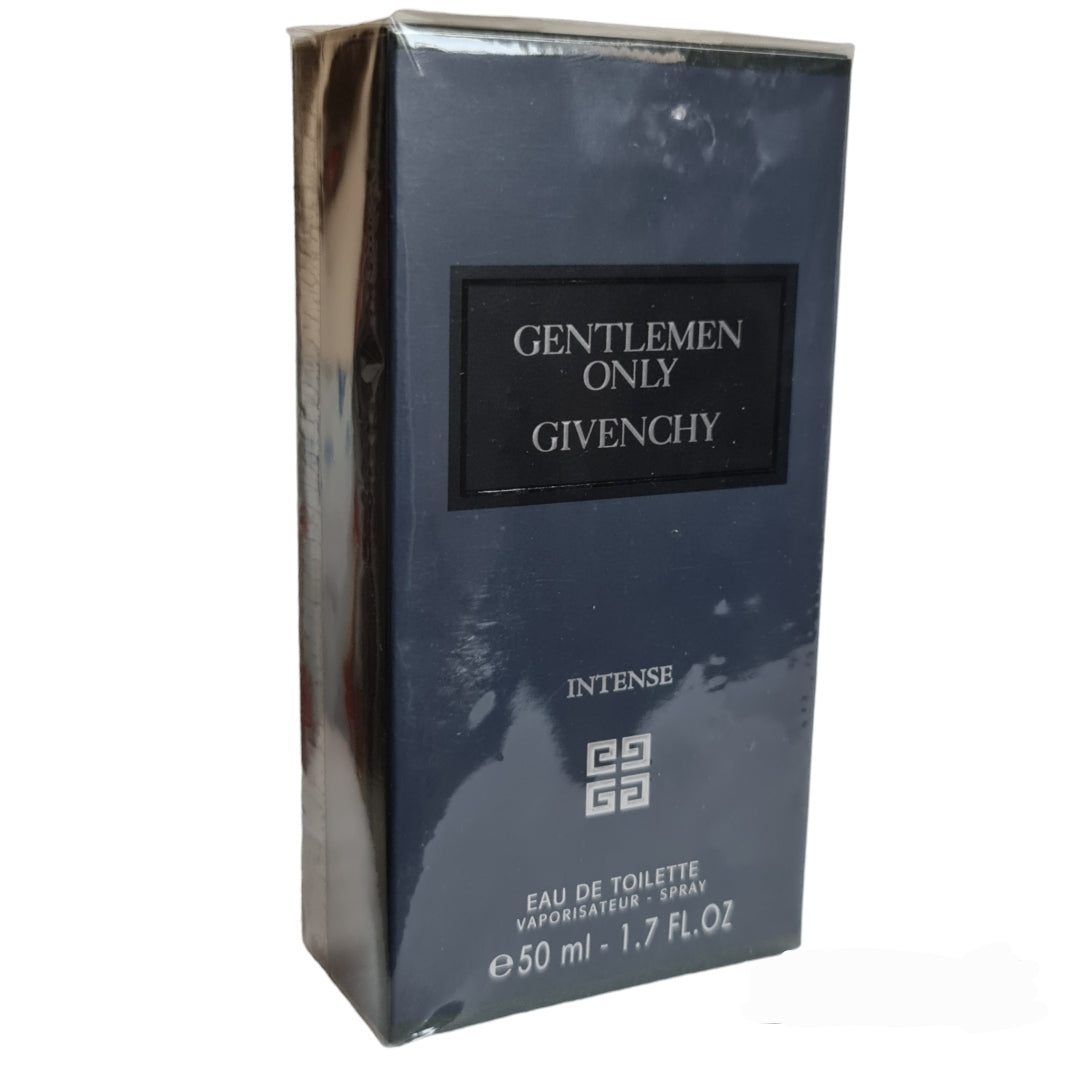 Givenchy Gentleman Only Intense Eau De Toilette 50ml Pour Homme. Perfume and fragrance. Angled Image.