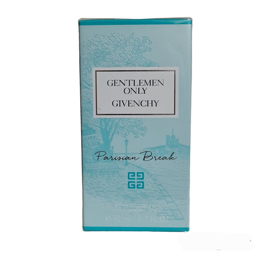 Givenchy Gentleman Only Parisian Break Eau De Toilette 50ml.  Perfume and fragrance. Front Image.