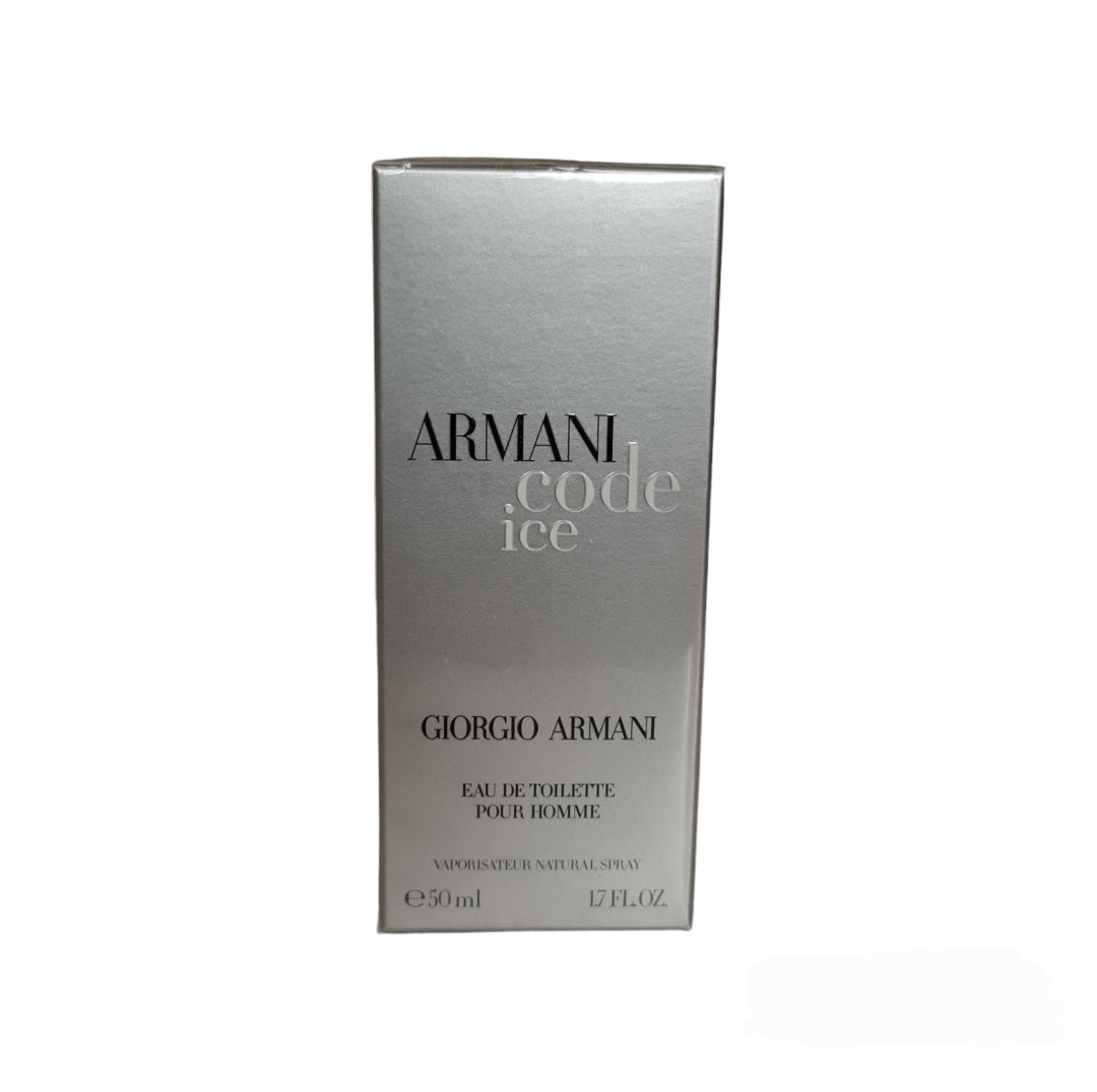 Giorgio Armani Code Ice Eau de Toilette 50ml. Perfume and fragrance. Front Image.